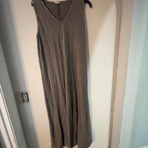 Easel Sleeveless Long Gray stonewash dress